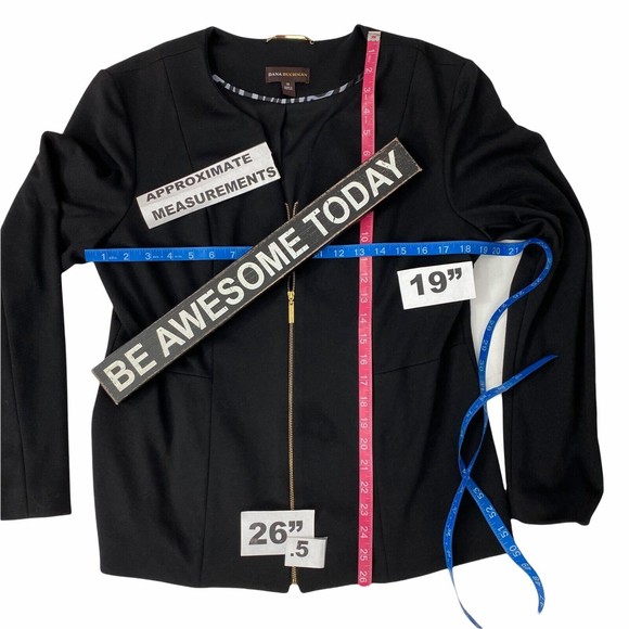 Evan Picone Womens Dress Blazer Combo Size 12 Rhinestone Chiffon Black Lot of 2 - Picture 5 of 12